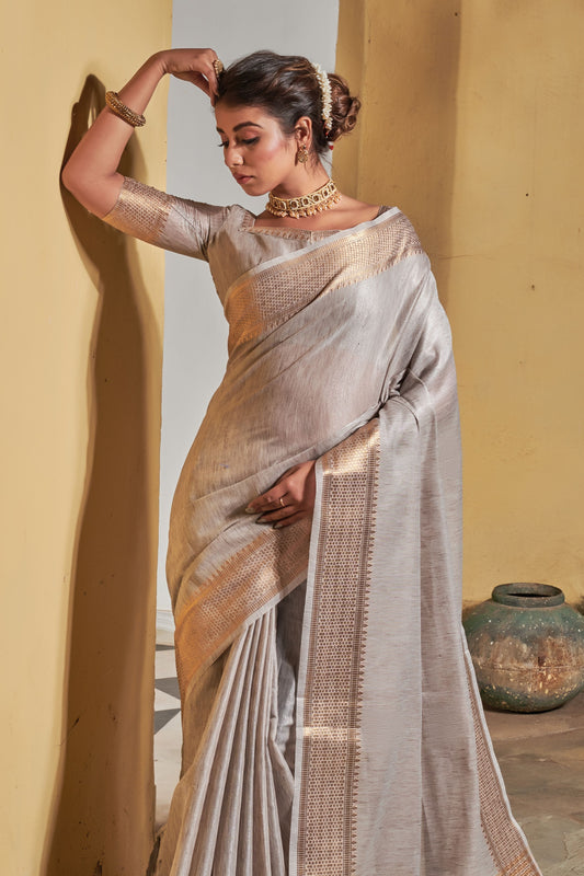 Maheshwari Silk Zari Woven Saree with Blouse (ALKA)