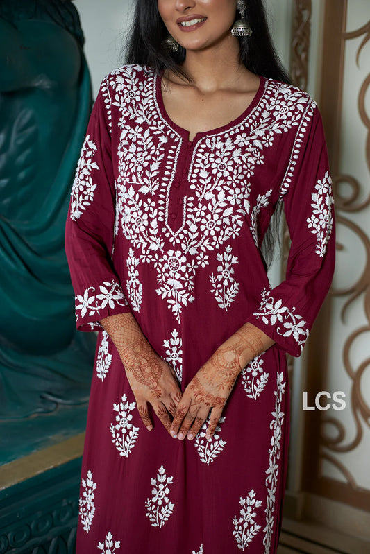 Chikankari Exclusive Kurti_Pent Pair