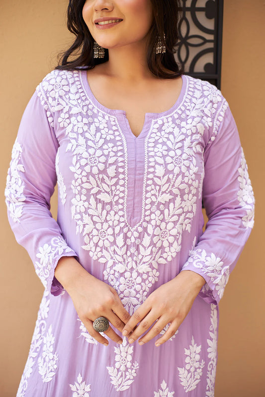 Chikankari Exclusive Kurti_Pent Pair