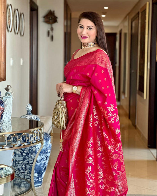 Magenta Color Classic Designer Saree