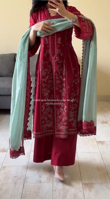 Madden Embroidered Suit Set