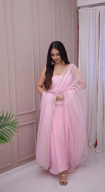 Baby Pink Hayat Suit Set