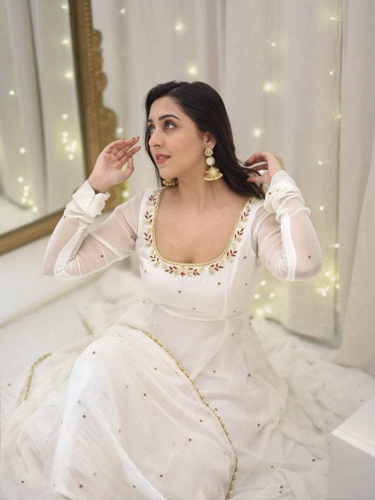 White apsara Suit Set