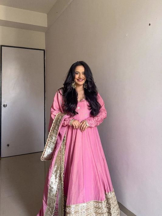 New Lanch Tissue Anarkali Set