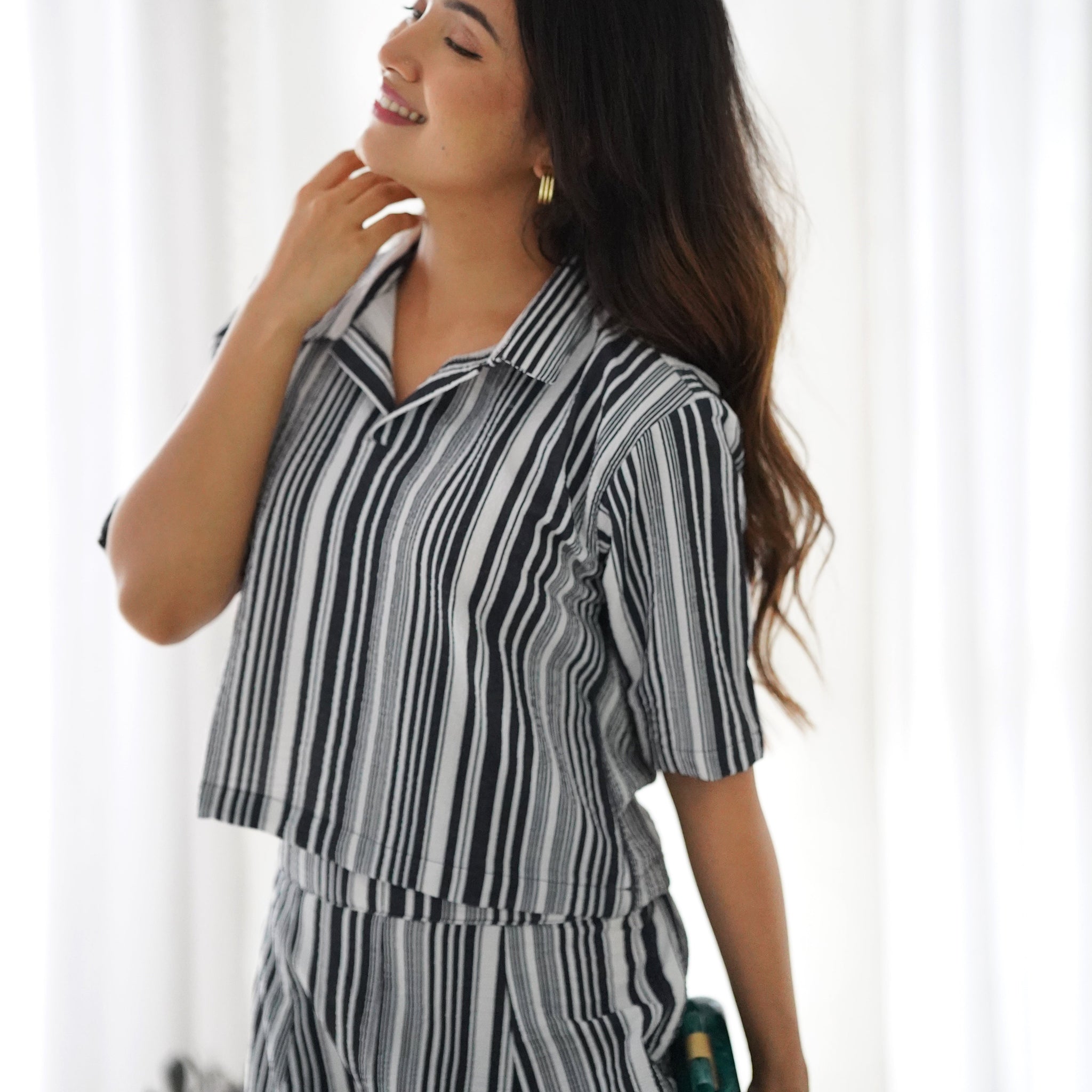 WHITE & BLACK CO-ORD SET
